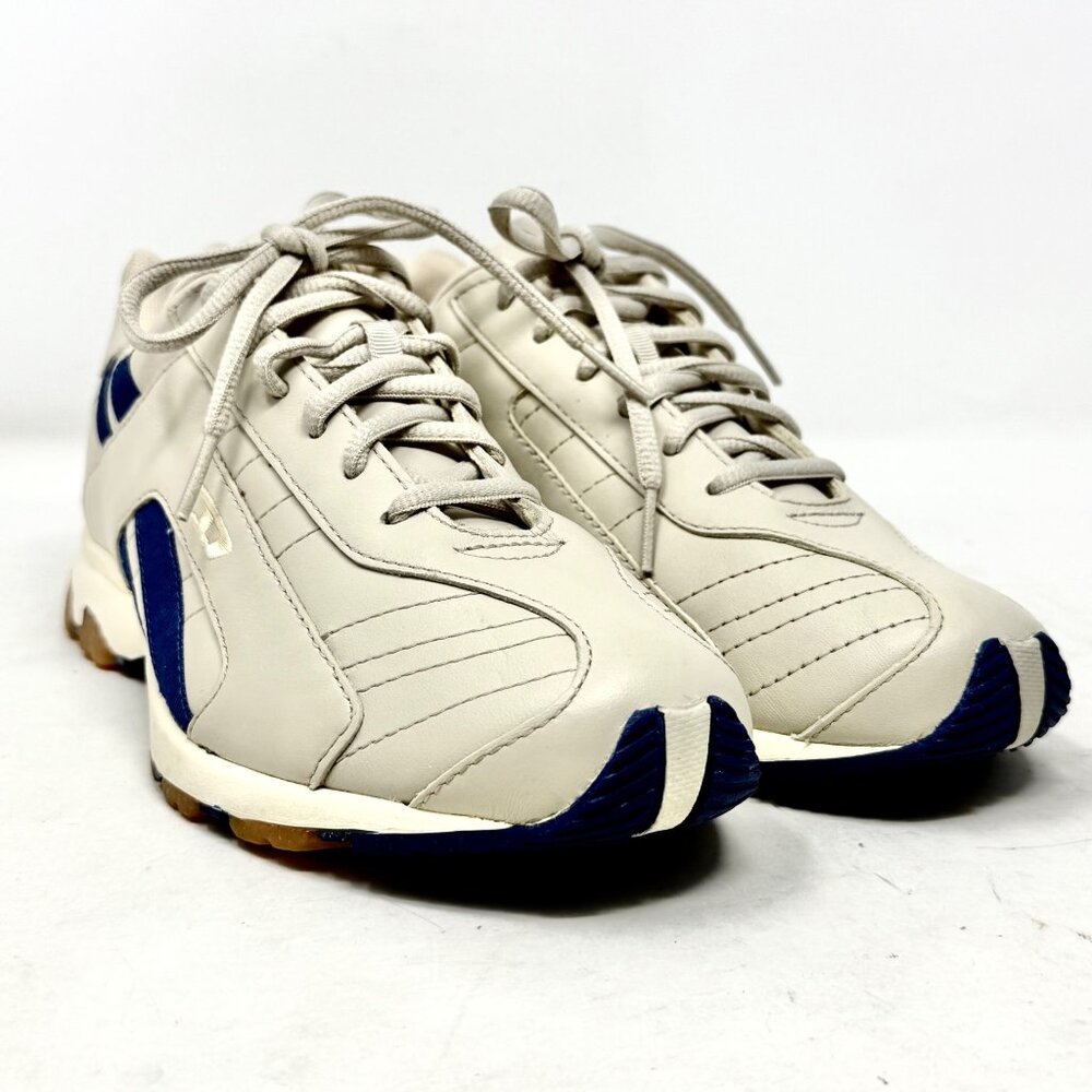 Diesel Krypton Beige Blue Sneakers Womens 7.5 US Leather Y2K Vtg‎ Sneakers
